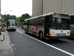 NJT Flxible Metro B 3007 @ Greenwich St (Rt 120). Photo taken by Brian Weinberg, 08/26/2003.