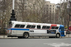 New York Bus Service Fishbowl 1482 @ Madison Square Park. Photo taken by Brian Weinberg, 2/24/2005.