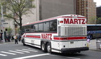 Martz Trailways MCI 102-DL3 M550 @ Battery Pl &amp; Greenwich St. Photo taken by Brian Weinberg, 05/05/2003.