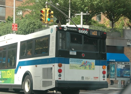 NYCT Orion VII #6666 @ (M11). Photo taken by Tamar Weinberg, 7/23/2006.