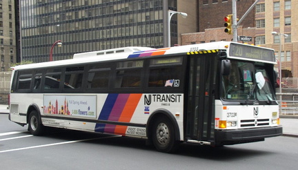 NJT 1994 Flxible Metro-D 3703 @ Morris Street in Manhattan.