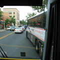 Layover stop @ Westwood on Broadway. Rockland Coaches Route 84. Photo taken by Brian Weinberg, 07/09/2003.