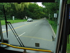 Harrington Avenue in River Vale. Rockland Coaches Route 84, southbound. Photo taken by Brian Weinberg, 07/09/2003.
