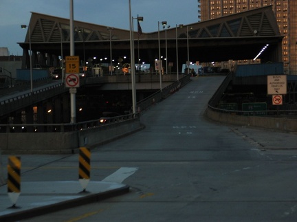 George Washington Bridge Bus Terminal. Rockland Coaches Route 84, southbound. Photo taken by Brian Weinberg, 07/09/2003.