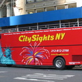 CitySights NY double-decker tour bus @ 5 Av & 23 St. Photo taken by Brian Weinberg, 6/9/2005.