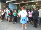 Crowds outside Penn Station