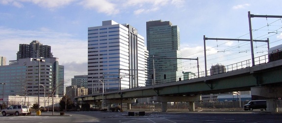 Looking south along the elevated R-O-W towards the heart of Newport Photo by Brian Weinberg, 01/23/2003.