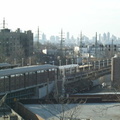 LIRR M-1 @ Woodside. Photo by Brian Weinberg, 03/11/2001. 
