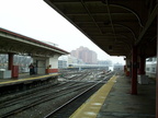 LIRR M-1 trainset entering Jamaica station. Photo taken by Brian Weinberg, 4/12/2001.