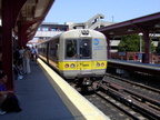 LIRR M-3 9895 @ Huntington.  Photo taken by Brian Weinberg, 7/4/2002.