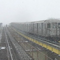R-62A @ Van Siclen Av (3). Photo taken by Brian Weinberg, 02/17/2003. This was the Presidents Day Blizzard of 2003.