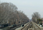 Crop of the previous photo. Looking north along the Brighton Line @ Kings Highway. Photo taken by Brian Weinberg, 3/31/2001. (86