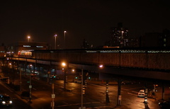 Exterior of 242 St - Van Cortlandt Park (1) at night. Photo taken by Brian Weinberg, 12/27/2007.