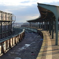 Long abandoned trackway @ the soon to be abandoned Manhattan-bound Atlantic Av (L) platform. Photo by Brian Weinberg, 11/27/2002