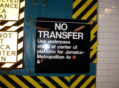 A sign at one end of the station. Photo by Brian Weinberg, 11/27/2002. (85k)
