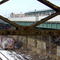 View looking north from the pedestrain bridge that leads to the Junius St stop on the (3). Photo taken by Brian Weinberg, 12/29/