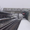 R-62A 1946 @ Livonia Av/Junius St. Photo taken by Brian Weinberg, 02/17/2003. This was the Presidents Day Blizzard of 2003.