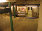R-62A 2173 @ Soth Ferry (1). (View from reopened South Ferry station entrance). Photo taken by Brian Weinberg, 6/29/2005.