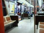 Interior of PATH car @ Hoboken. Photo taken on 06/23/2003.