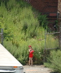 Lady in red @ BN Yard