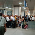 Amtrak ticketholders seated waiting area