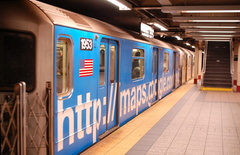 R-62A 1953 @ Grand Central (S) - Google wrap of shuttle