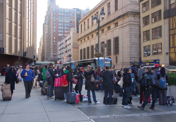 The line for Megabus on the morning of the Monday after Thanksgiving