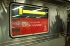 Coca-Cola ads covering the windows of R-44 5352 @ 14 St (A)