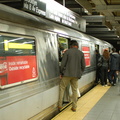 Coca-Cola ads covering the windows of R-44 5352 @ 14 St (A)
