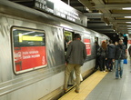 Coca-Cola ads covering the windows of R-44 5352 @ 14 St (A)