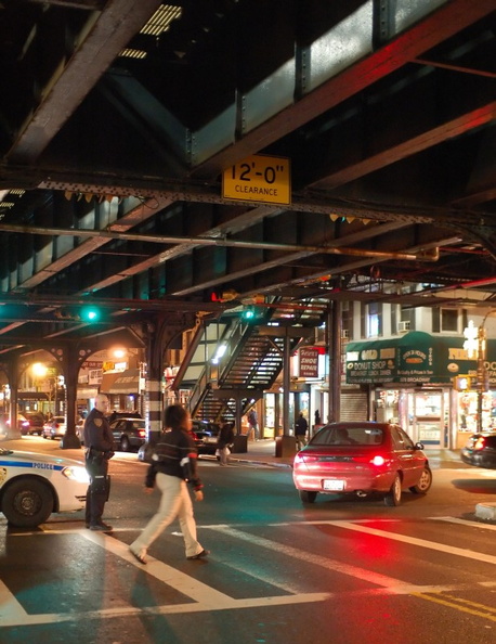 12' 0" clearance sign. A tractor trailer backs up after probably scraping the elevated subway structure @ 231 St (1) - 12' 0" clearance sign. A tractor trailer backs up after probably scraping the elevated subway structure @ 231 St (1) DSC_9459fa_800.jpg