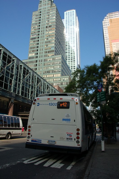 NYCT DesignLine ECO Saver IV 1302 along the M42 route. This was the debut in-service round-trip run for the bus. - NYCT DesignLine ECO Saver IV 1302 along the M42 route. This was the debut in-service round-trip run for the bus. DSC_1363_800.jpg