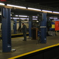 Press conference being set up for the unveiling of the NYC Subway Centennial Commemorative MetroCard series @ 59 St-Columbus Cir