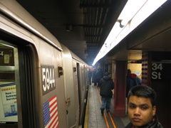 R-46 5944 @ 34 St-Herald Square (F). Train was taken out of service due to a smoke condition. Photo taken by Brian Weinberg, 3/9