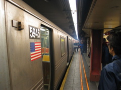 R-46 5945 @ 34 St-Herald Square (F). Train was taken out of service due to a smoke condition. Photo taken by Brian Weinberg, 3/9