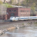 MNR P32AC-DM 221 @ Marble Hill (Hudson Line). Photo taken by Brian Weinberg, 4/27/2004.