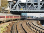 ConDOT Shoreliner cars @ Marble Hill (Hudson Line). Photo taken by Brian Weinberg, 4/27/2004.