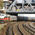 MNR P32AC-DM 230 @ Marble Hill (Hudson Line). Photo taken by Brian Weinberg, 4/27/2004.