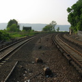 Remains of wye trackage north of the Spuyten Duyvil station. Photo taken by Brian Weinberg, 5/14/2004.