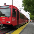 San Diego Trolley Siemens-Duwag LRV #2048 @ 12th-Imperial at the end of the Orange Line. Photo taken by Brian Weinberg, 6/6/2004
