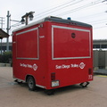 San Diego Trolley ticket booth on wheels @ Old Town Transit Center. Photo taken by Brian Weinberg, 6/6/2004.