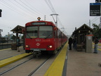 San Diego Trolley Siemens-Duwag LRV #1053 @ Old Town Transit Center (Green Line). Photo taken by Brian Weinberg, 6/6/2004.