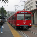San Diego Trolley Siemens-Duwag LRV #1065 @ Santa Fe depot (Blue Line). Photo taken by Brian Weinberg, 6/6/2004.