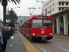 San Diego Trolley Siemens-Duwag LRV #1065 @ Santa Fe depot (Blue Line). Photo taken by Brian Weinberg, 6/6/2004.