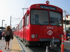 San Diego Trolley Siemens-Duwag LRV #1065 @ San Ysidro/Tijuana (Blue Line). Photo taken by Brian Weinberg, 6/6/2004.