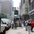 34th Street Partnership subway sign on the west side of Broadway, just north of 35 St. Photo taken by Brian Weinberg, 7/22/2004.