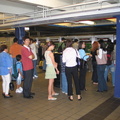 Long line for the single MVM accepting bills @ 42 St - Port Authority Bus Terminal (A). Photo taken by Brian Weinberg, 8/22/2004