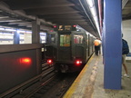 R-4 484 @ 2 Av (in service on the F line / Centennial Celebration Special). Photo taken by Brian Weinberg, 9/26/2004.
