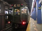 R-4 484 @ 2 Av (in service on the F line / Centennial Celebration Special). Photo taken by Brian Weinberg, 9/26/2004.