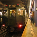 R-4 484 @ 2 Av (in service on the F line / Centennial Celebration Special). Photo taken by Brian Weinberg, 9/26/2004.